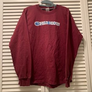 ☀️ 2 for $10 ☀️ GILDAN field hockey slogan long sleeved T-shirt size US M